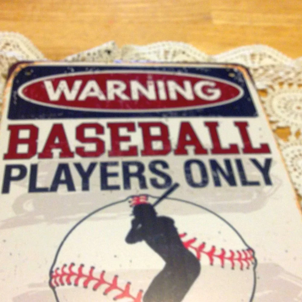 Baseball Parking Sign, humorous